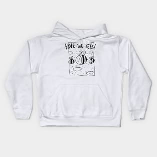 save the bees Kids Hoodie